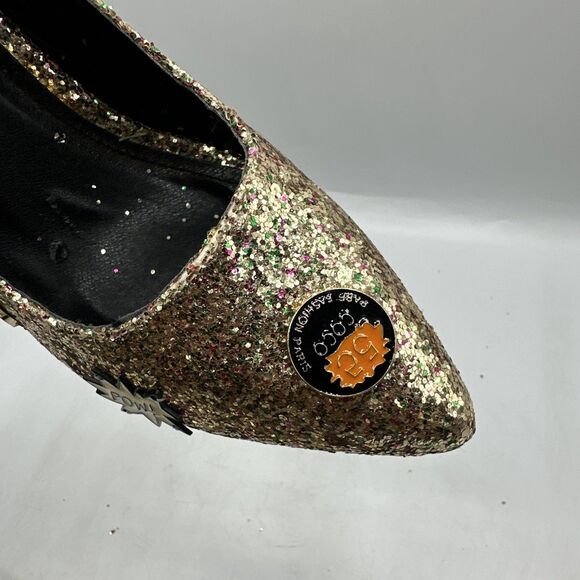 NEW Cape Robbin Pointy Toe Glitter Embellished Chunky High Heel Ankle Strap 8.5 - Picture 14 of 14